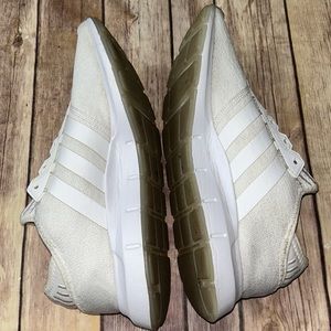 Adidas White/Off-White Tennis Shoes, Size 8 1/2